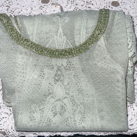 Free People Women's Size S Light Green Tank Top Lace Crochet - Picture 12 of 12